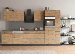 KOCHSTATION Küchenzeile »KS-Riesa« Stellbreite 330 cm, wahlweise mit Induktionskochfeld