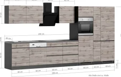 KOCHSTATION Küchenzeile »KS-Riesa« Stellbreite 390 cm, ohne E-Geräte