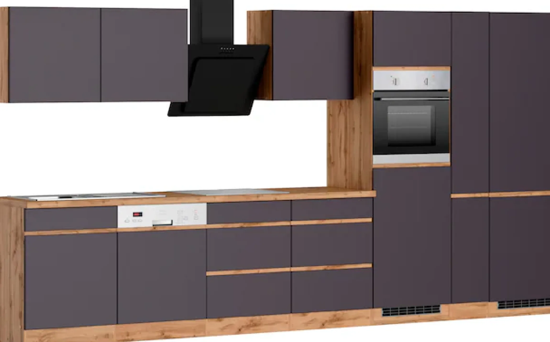 KOCHSTATION Küchenzeile »KS-Riesa« Stellbreite 390 cm, ohne E-Geräte