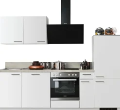 KOCHSTATION Küchenzeile »KS-Scafa, mit höhenverstellbaren Füßen, vormontiert, mit« Soft-Close, wahl. mit E-Geräten inkl. Geschirrspüler, Breite 260 cm