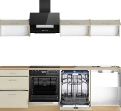 KOCHSTATION Küchenzeile »KS-Sion Breite 240 cm« schnelle Montage OPTIsnap, wahlw. m.HANSEATIC-E-Geräten u.Stand Alone