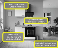 KOCHSTATION Küchenzeile »KS-Solmera« Breite 120cm, vormontiert, inkl. Tisch, wahlweise mit E-Geräten
