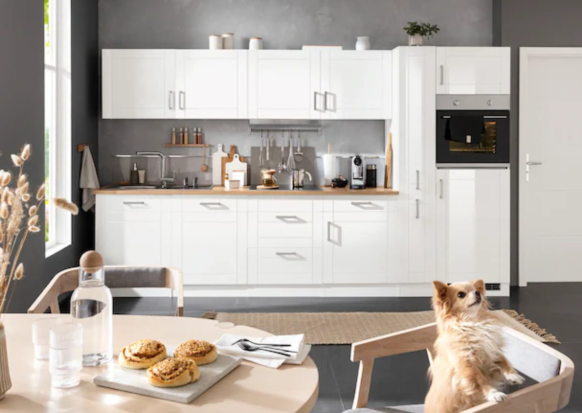 KOCHSTATION Küchenzeile »KS-Tinnum« ohne E-Geräte, Breite 330 cm