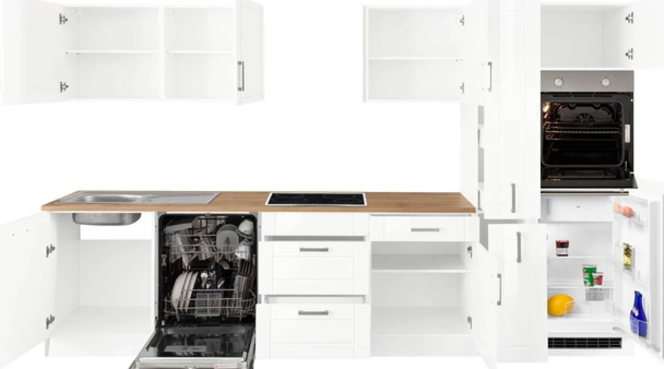 KOCHSTATION Küchenzeile »KS-Tinnum« ohne E-Geräte, Breite 330 cm
