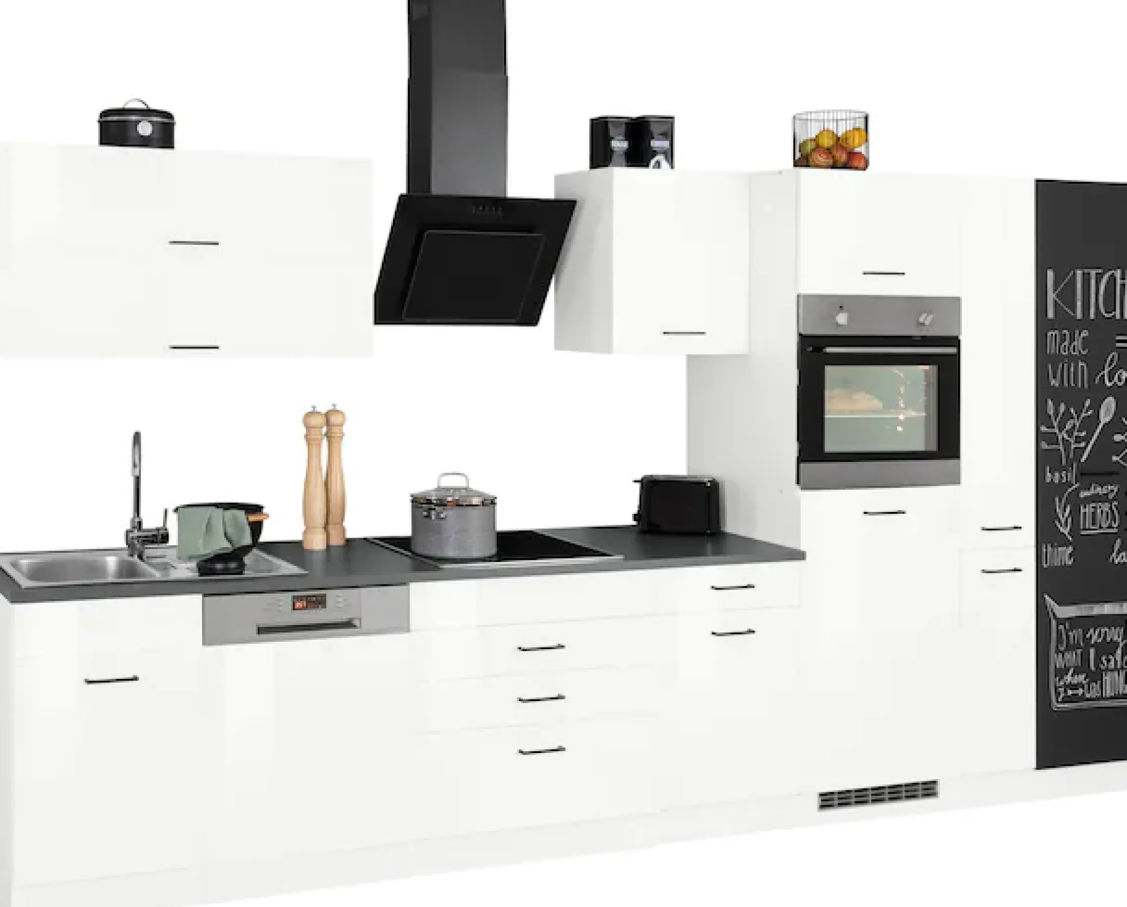 KOCHSTATION Küchenzeile »KS-Trier« ohne E-Geräte, Breite 380 cm