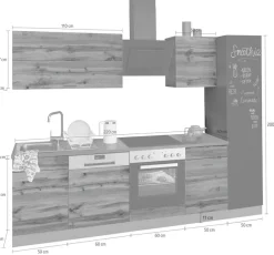 KOCHSTATION Küchenzeile »KS-Trier« ohne E-Geräte, Breite 270 cm