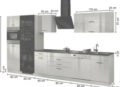 KOCHSTATION Küchenzeile »KS-Trier« ohne E-Geräte, Breite 360 cm
