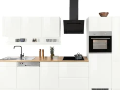 KOCHSTATION Küchenzeile »KS-Virginia,neu in verbesserter Ausführung« Arbeitsplatte 38 mm stark, Stauraum, Softclose,Breite 330 cm, Soft-Close, ohne E-Geräte