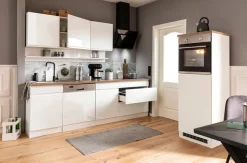 KOCHSTATION Küchenzeile »KS-Virginia,neu in verbesserter Ausführung« Arbeitsplatte 38 mm stark, Stauraum, Softclose,Breite 300 cm, Soft-Close, ohne E-Geräte