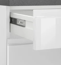 KOCHSTATION Küchenzeile »KS-Virginia,neu in verbesserter Ausführung« Arbeitsplatte 38 mm stark, Stauraum, Softclose,Breite 300 cm, Soft-Close, wahlweise mit E-Geräten