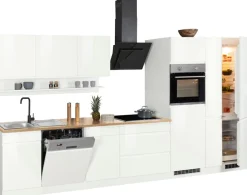 KOCHSTATION Küchenzeile »KS-Virginia,neu in verbesserter Ausführung« Breite 390 cm, Soft-Close, ohne E-Geräte
