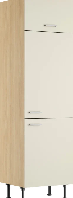 KOCHSTATION Kühlumbauschrank »KS-Lucy« Breite 60 cm, m. 2 Türen, 1 Klappe, Soft-Close, höhenverstellbare Füße