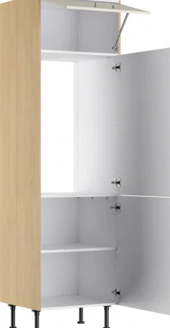 KOCHSTATION Kühlumbauschrank »KS-Lucy« Breite 60 cm, m. 2 Türen, 1 Klappe, Soft-Close, höhenverstellbare Füße