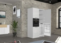 KOCHSTATION Kühlumbauschrank »Luna, Kühlschrank-Umbau, Einbauschrank für Kühlschrank, Made in Italy« B/T/H: 60×60×214,5 cm, für zwei Kühlschrankhöhen vorbereitet