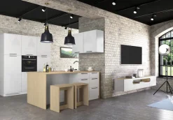 KOCHSTATION Kühlumbauschrank »Luna, Kühlschrank-Umbau, Einbauschrank für Kühlschrank, Made in Italy« B/T/H: 60×60×214,5 cm, für zwei Kühlschrankhöhen vorbereitet