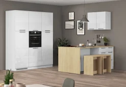 KOCHSTATION Kühlumbauschrank »Luna, Kühlschrank-Umbau, Einbauschrank für Kühlschrank, Made in Italy« B/T/H: 60×60×214,5 cm, für zwei Kühlschrankhöhen vorbereitet
