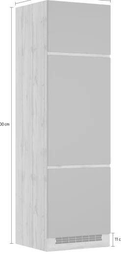 KOCHSTATION Kühlumbauschrank »KS-Riesa« Breite 60 cm, MDF-Fronten