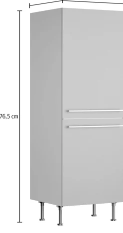 KOCHSTATION Kühlumbauschrank »KS-Bern2« Breite 60 cm, Höhe 176,6 cm, 2 Türen (Höhe 89,2/70 cm), 1 Einlegeboden