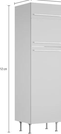 KOCHSTATION Kühlumbauschrank »KS-Bern2« Breite 60 cm, Höhe 211,8 cm, 1 Klappe, 2Türen