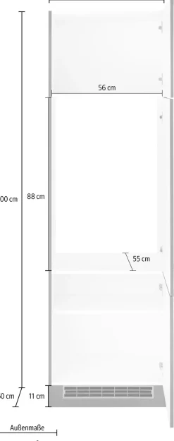 KOCHSTATION Kühlumbauschrank »KS-Kehl« für Einbaukühlschrank, Nischenhöhe 88cm