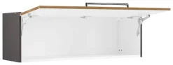 KOCHSTATION Klapphängeschrank »KS-Tulsa« 100 cm breit, mit 1 Klappe, schwarzer Metallgriff, MDF Front