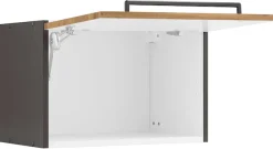 KOCHSTATION Klapphängeschrank »KS-Tulsa« 50 cm breit, mit 1 Klappe, schwarzer Metallgriff, MDF Front