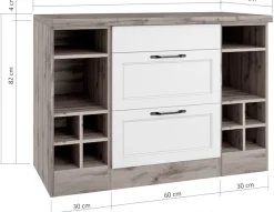KOCHSTATION Kochfeldumbauschrank »KS-Lana« Breite 120 cm
