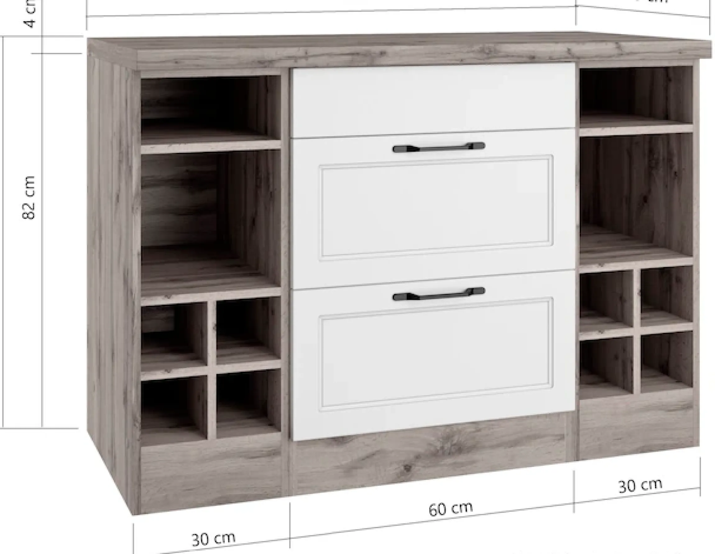 KOCHSTATION Kochfeldumbauschrank »KS-Lana« Breite 120 cm