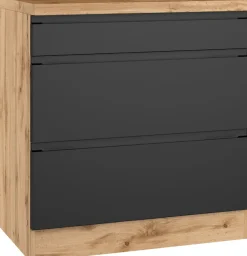 KOCHSTATION Kochfeldumbauschrank »KS-Virginia,neu in verbesserter Ausführung« Stauraum, Softclose,Breite 80 cm, Höhe 86 cm, Softclose-Auszüge