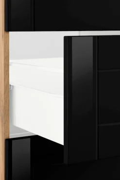 KOCHSTATION Kochfeldumbauschrank »KS-Tinnum« 60 cm breit, 2 Auszüge, Metallgriffe, MDF Fronten