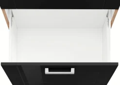 KOCHSTATION Kochfeldumbauschrank »KS-Tinnum« 60 cm breit, 2 Auszüge, Metallgriffe, MDF Fronten