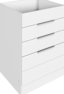 KOCHSTATION Kochfeldumbauschrank »KS-Luhe« 60 cm breit, hochwertige MDF-Fronten mit waagerechter Lisene