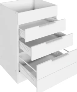 KOCHSTATION Kochfeldumbauschrank »KS-Luhe« 60 cm breit, hochwertige MDF-Fronten mit waagerechter Lisene