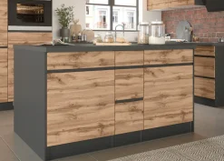 KOCHSTATION Kochinsel »KS-Riesa« Breite 153 cm, Tiefe 100 cm, MDF-Fronten