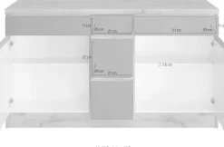 KOCHSTATION Kochinsel »KS-Riesa« Breite 153 cm, Tiefe 100 cm, MDF-Fronten