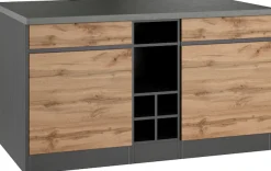 KOCHSTATION Kochinsel »KS-Riesa« Breite 153 cm, Tiefe 100 cm, MDF-Fronten