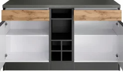 KOCHSTATION Kochinsel »KS-Riesa« Breite 153 cm, Tiefe 100 cm, MDF-Fronten
