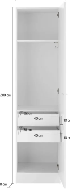 KOCHSTATION Mehrzweckschrank »KS-Elster« Breite 50 cm