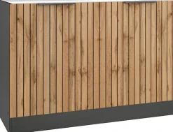 KOCHSTATION Spülenschrank »KS-Lagos« Breite 120 cm, wahlweise mit Spülbecken in edelstahl oder schwarz