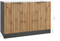 KOCHSTATION Spülenschrank »KS-Lagos« Breite 120 cm, wahlweise mit Spülbecken in edelstahl oder schwarz