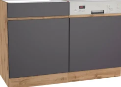 KOCHSTATION Spülenschrank »KS-Riesa« Breite 120 cm, MDF-Fronten