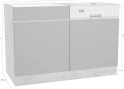 KOCHSTATION Spülenschrank »KS-Riesa« Breite 120 cm, MDF-Fronten