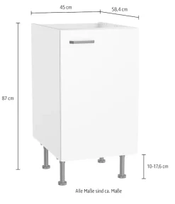 KOCHSTATION Spülenschrank »KS-Paula« 45 cm breit, 87 cm hoch, mit 1 Tür