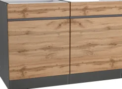 KOCHSTATION Spülenschrank »KS-Riesa« Breite 120 cm, MDF-Fronten