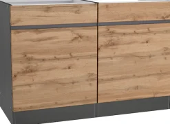 KOCHSTATION Spülenschrank »KS-Riesa« Breite 120 cm, MDF-Fronten