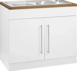 KOCHSTATION Spülenschrank »KS-Samos« 100 cm breit, inkl. Einbauspüle