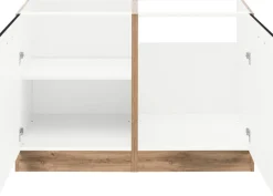 KOCHSTATION Spülenschrank »KS-Tinnum« 120 cm breit, MDF-Fronten, Metallgriffe, inklusive Einbauspüle