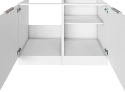 KOCHSTATION Spülenschrank »KS-Luhe« 120 cm breit, hochwertige MDF-Fronten mit waagerechter Lisene