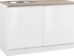 KOCHSTATION Spülenschrank »KS-Ohio« Breite 120 cm, mit Tür/Sockel für Geschirrspüler