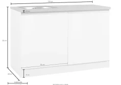 KOCHSTATION Spülenschrank »KS-Ohio« Breite 120 cm, mit Tür/Sockel für Geschirrspüler